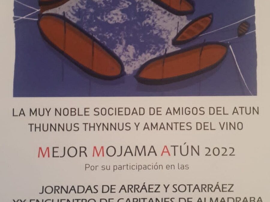 TOSCAMARE recibe el premio a la MEJOR MOJAMA DE ATÚN 2022